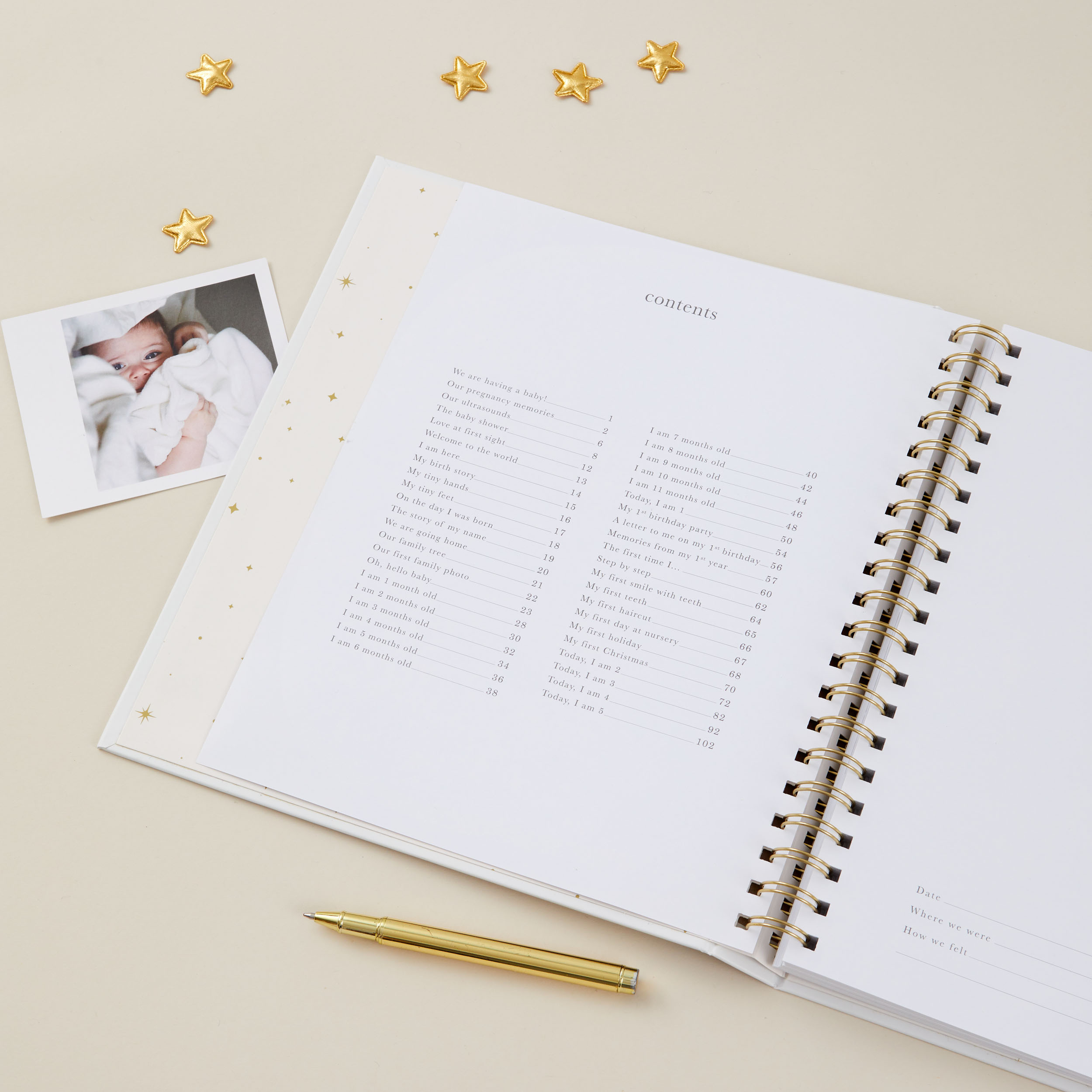 Blush & Gold Invulboek My Baby Book - Pearl - Afbeelding 4